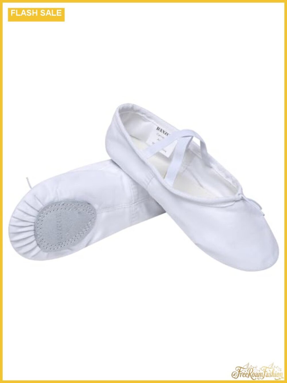 Women's Canvas Ballet Dance Shoes Split Sole Elastic